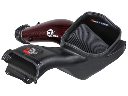 AFE 23-25 Ford Raptor R V8 5.2L Supercharged Red Carbon Track Series Air Intake w/ P5R Filter
