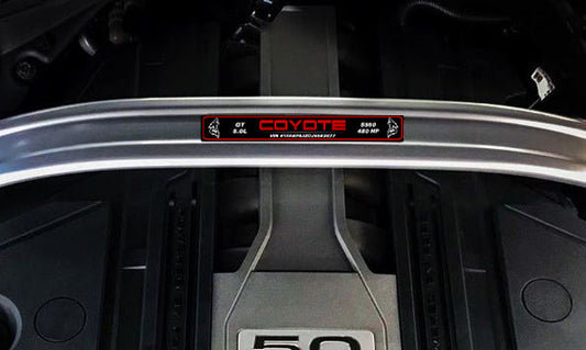 2024+ S650 Mustang Aluminum Strut Tower Bar Plate - Coyote Howling