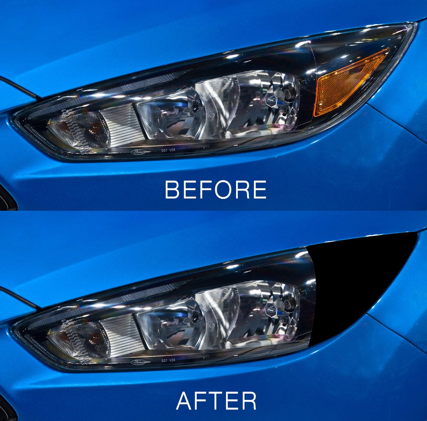 Headlight Amber Corner Lens Vinyl Black Out (2015-2018 Focus)