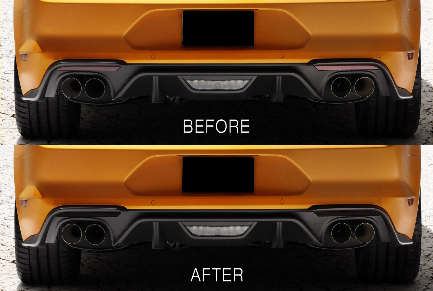 Rear Bumper Marker Lens Vinyl Black Out (2018-2024+ Mustang)