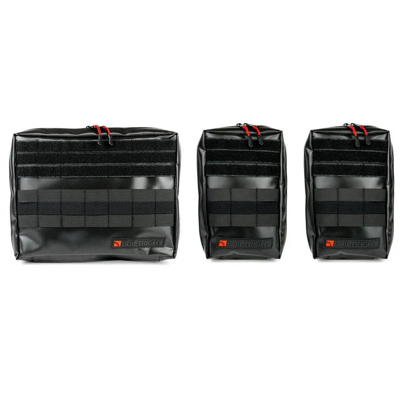 Builtright Industries MOLLE Pouch - Black | 3pc Set