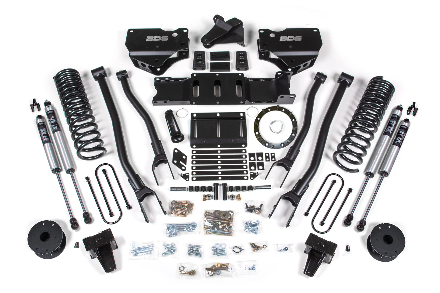 BDS 6 Inch Lift Kit W/ 4-Link | Ram 3500 W/ Rear Air Ride (19-24) 4WD | Diesel - Indexing Ring Option - Fox 2.0s