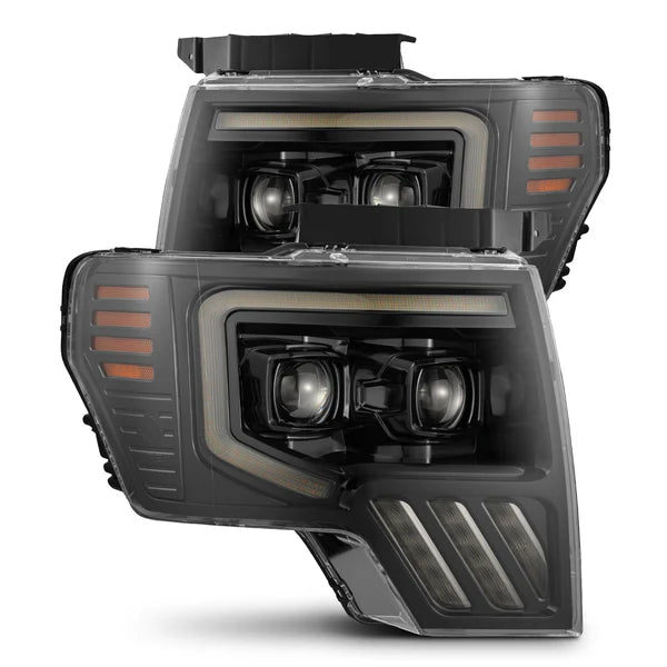 AlphaRex 2010-2014 Ford Raptor MKII LUXX-Series LED Projector Headlights Alpha-Black