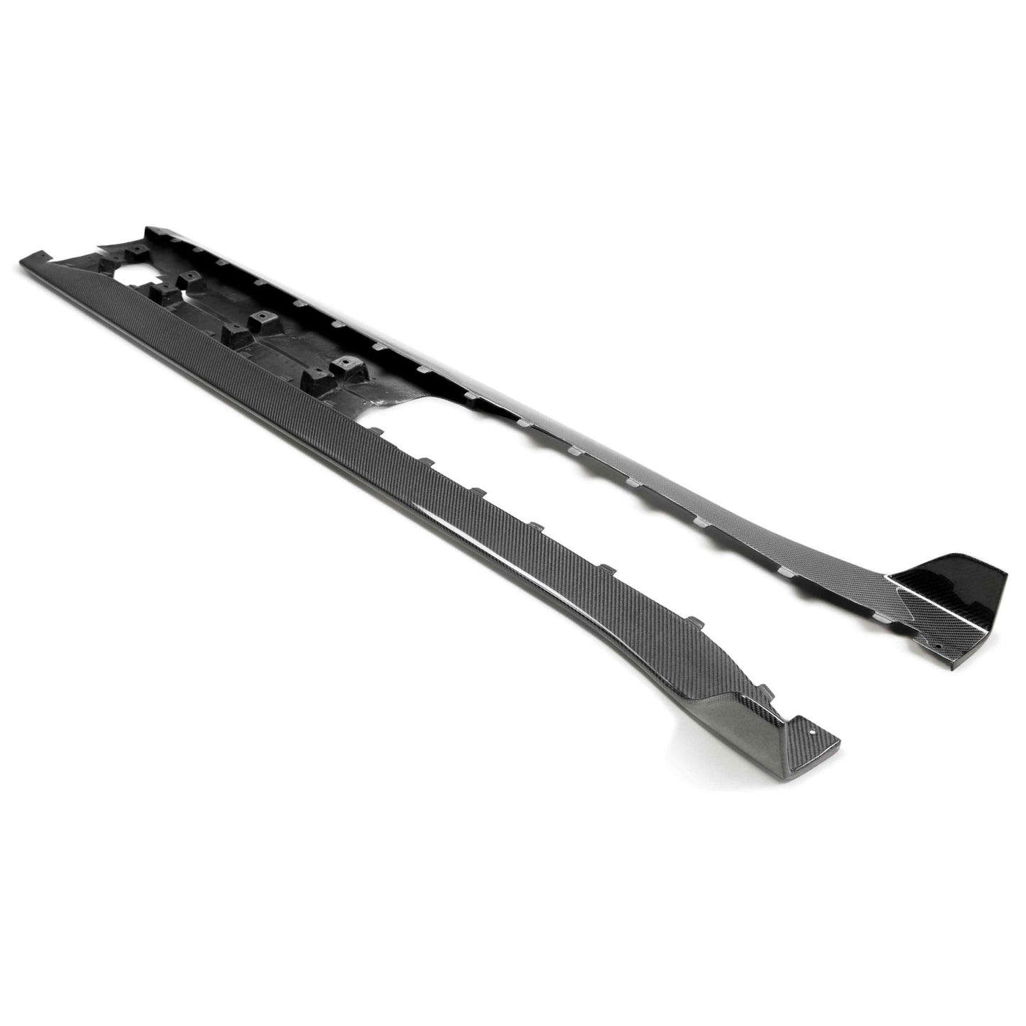 Anderson Composites Carbon fiber rocker panel splitters for 2020-2022 Ford Mustang Shelby GT500