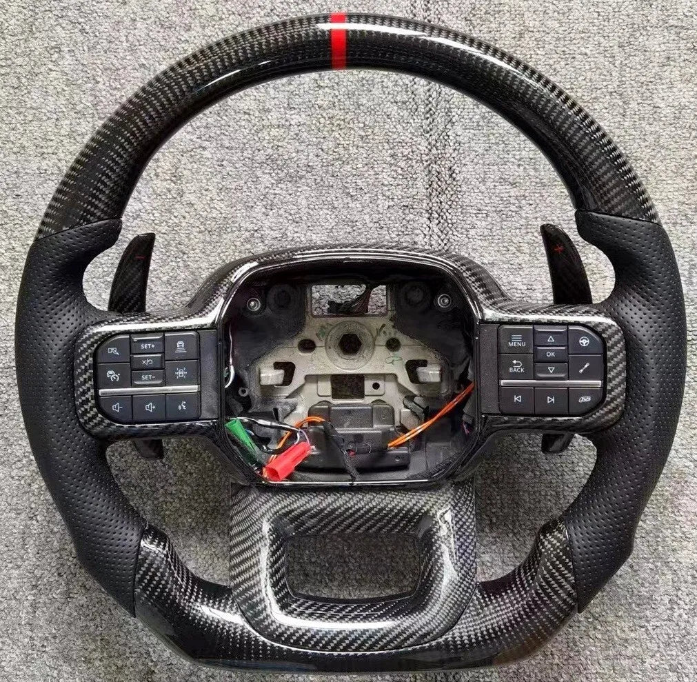 Jecar Carbon Fiber Steering Wheel Trim Cover For Ford F150 Raptor 2009–2014 – Interior Sticker Accessory