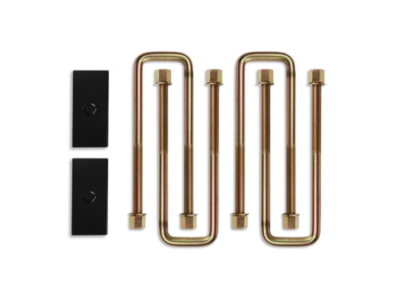 Cognito 1" Block and 16" U-bolt Kit (steel/straight) for 11-24 GM 2500HD and 3500HD 2WD/4WD trucks