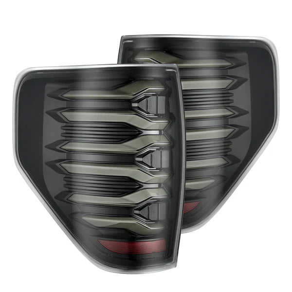 Alpharex 2010-2014 Ford Raptor LUXX-Series LED Tail Lights Alpha-Black