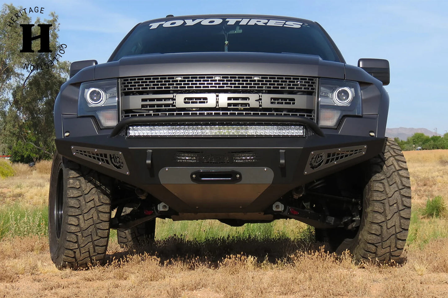 Addictive Desert Designs 10-14 Ford F-150 Raptor HoneyBadger Front Bumper w/ Winch Mount