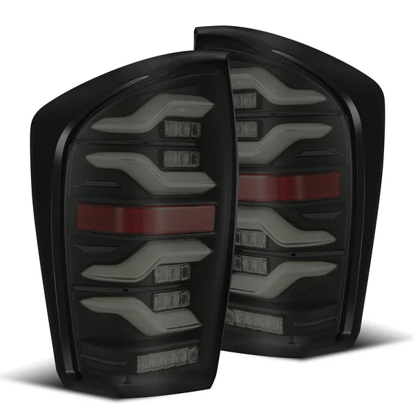 Alpharex 16-23 Toyota Tacoma LUXX-Series LED Tail Lights Black