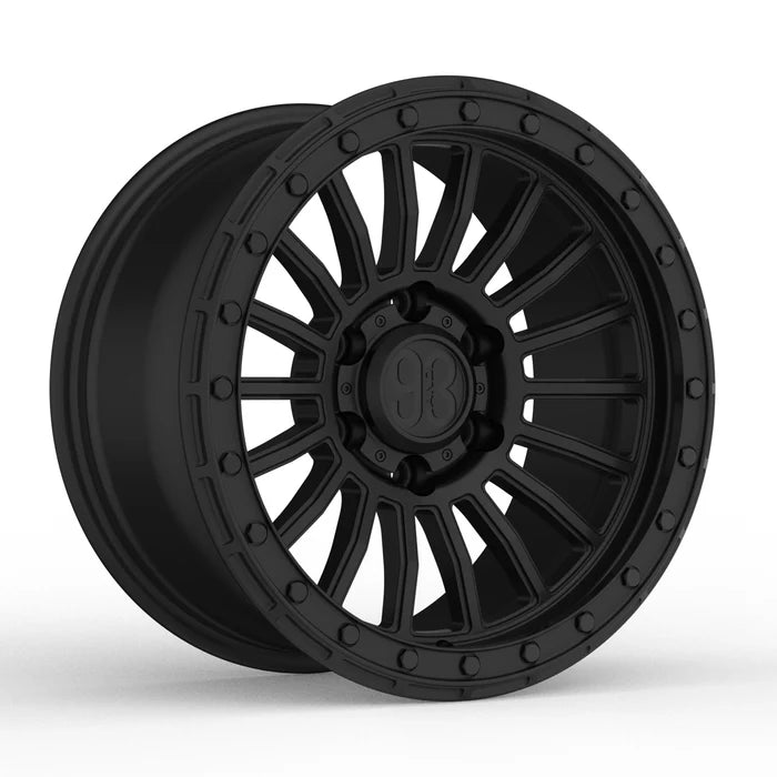 9&3 Wheels FR-18 | 6061-T6 Forged | Simulated Beadlock | Black