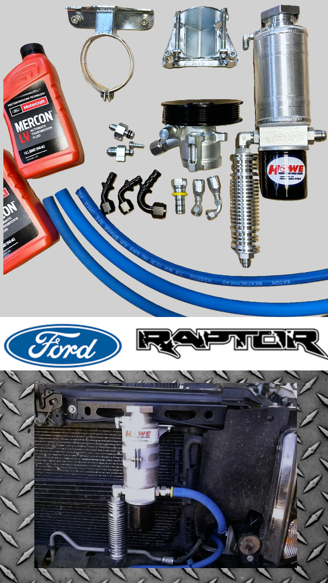HOWE GEN 1 FORD RAPTOR POWER STEERING PUMP KIT