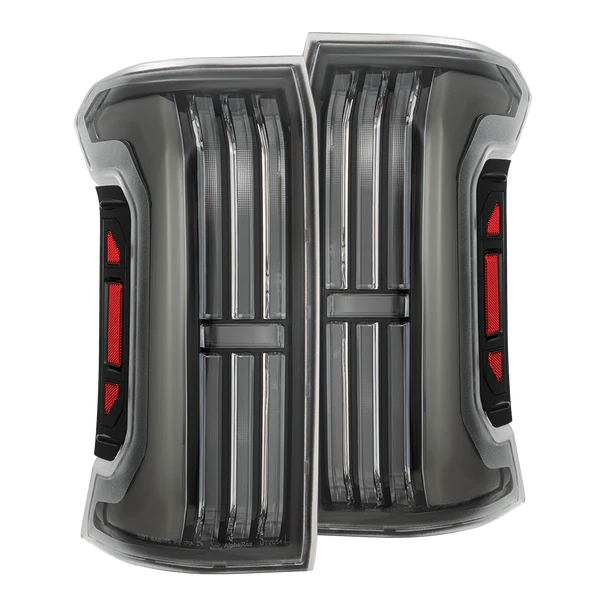 Alpharex 24-25 Toyota Tacoma NOVA-Series Prismatic LED Tail Lights Black