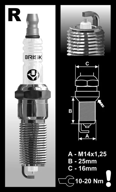 2010-2014 Ford Raptor 6.2L Brisk Spark Plug Kit - Supercharged