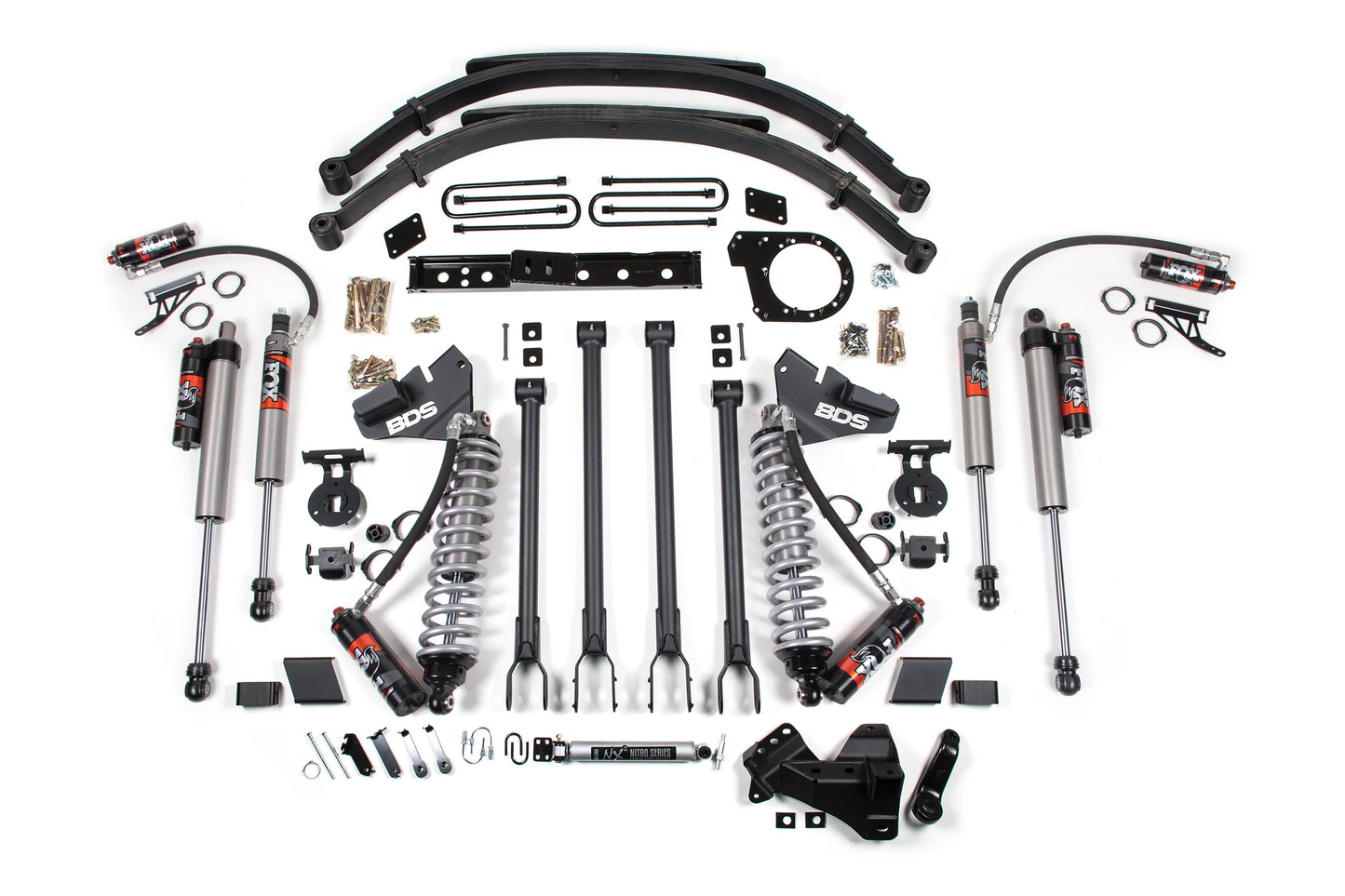 BDS 5 Inch Lift Kit w/ 4-Link | FOX 2.5 Performance Elite Coil-Over Conversion | Ford F250/F350 Super Duty (20-22) 4WD | Diesel