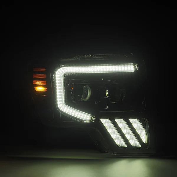 AlphaRex 2010-2014 Ford Raptor MKII LUXX-Series LED Projector Headlights Alpha-Black