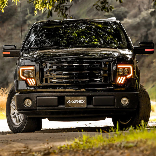 Alpharex 2010-2014 Ford Raptor MKII NOVA-Series LED Projector Headlights Black