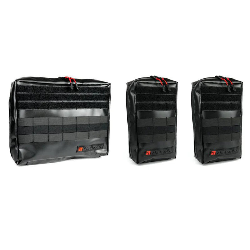 Builtright Industries MOLLE Pouch - Black | 3pc Set
