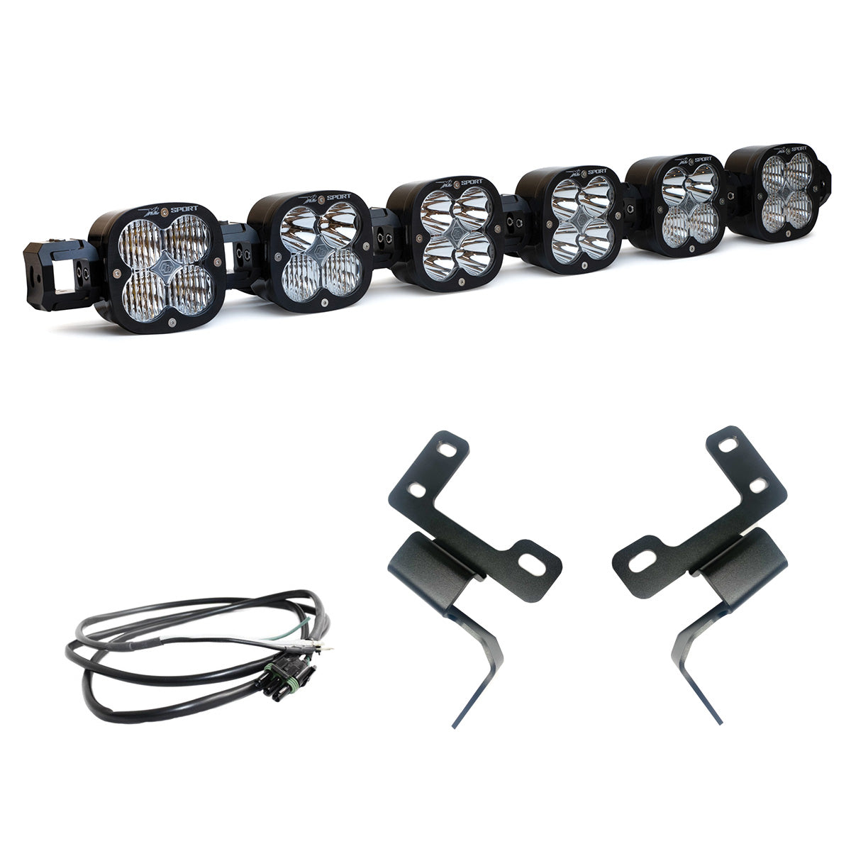 Baja Designs 2021+ Ford Bronco 6 XL Linkable Light Bar Kit Plastic Bumper Mount