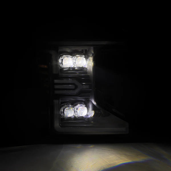Alpharex 20-22 Ford Super Duty NOVA-Series LED Projector Headlights Black