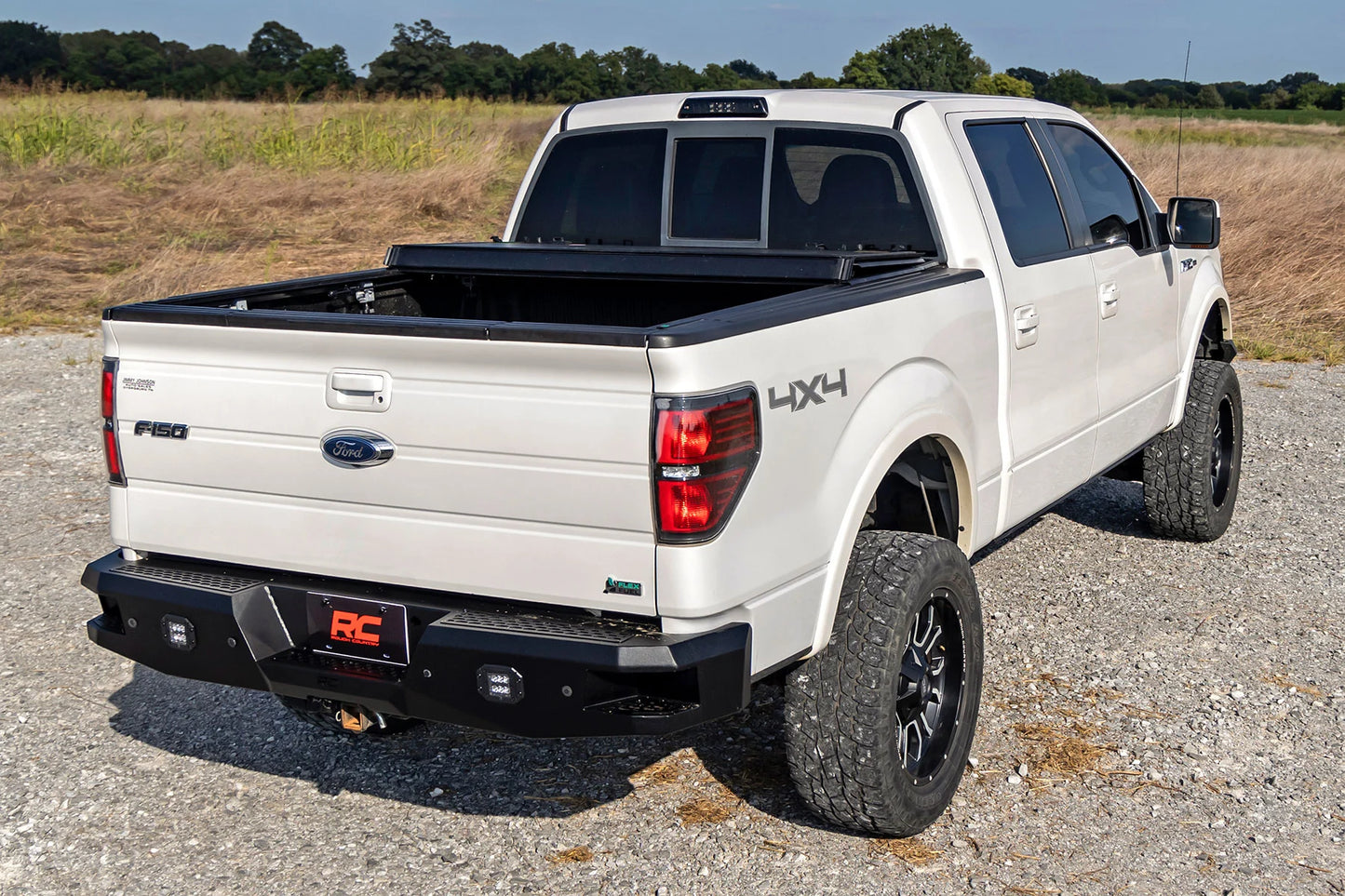 Rough Country Hard Tri-Fold Flip Up Bed Cover - 2010-2014 Ford Raptor