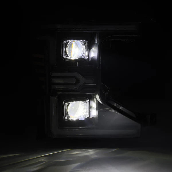 Alpharex 20-22 Ford Super Duty LUXX-Series LED Projector Headlights Black