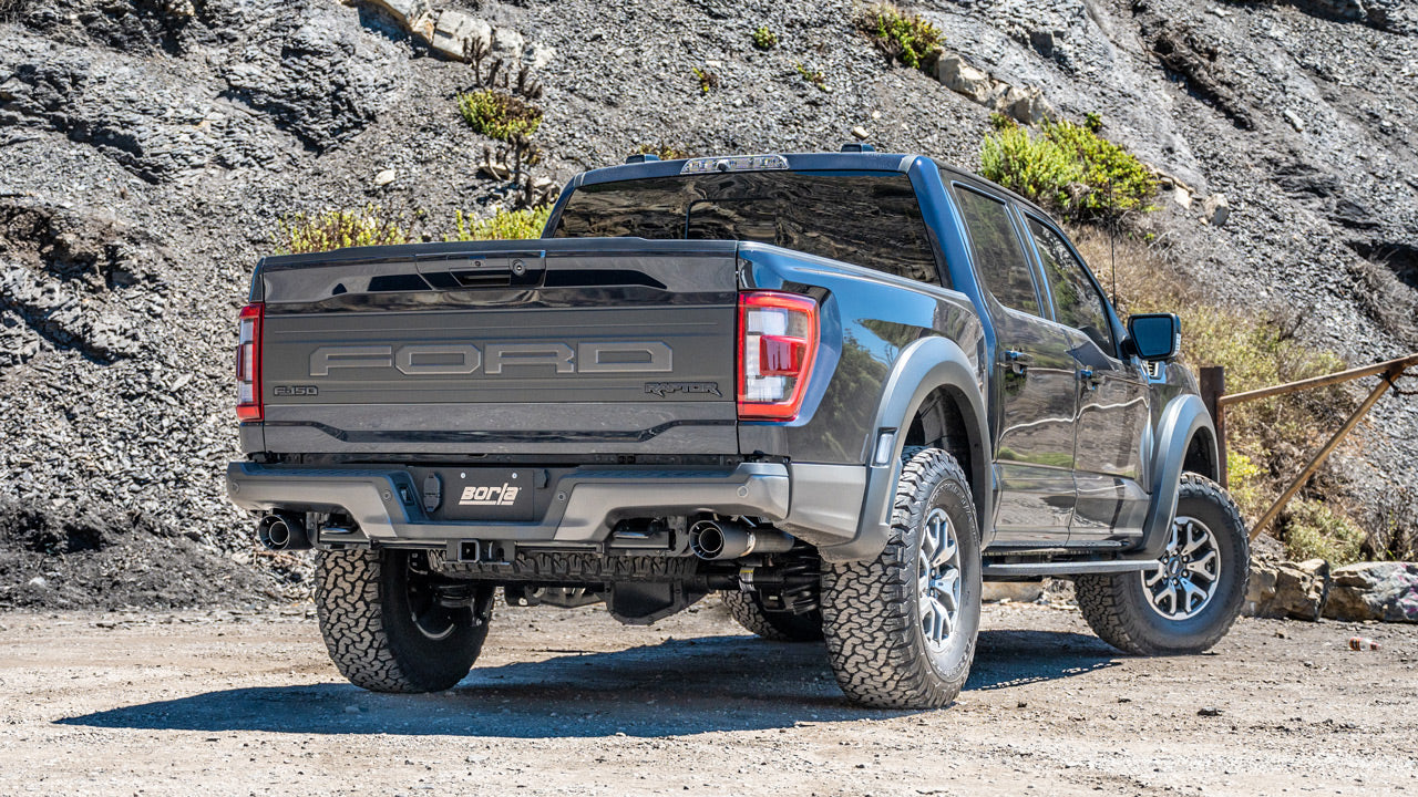 Borla 21-25 Ford Raptor/Raptor R 3in Tail Pipe Kit 4.5in Tip - Carbon Fiber Black Anodize