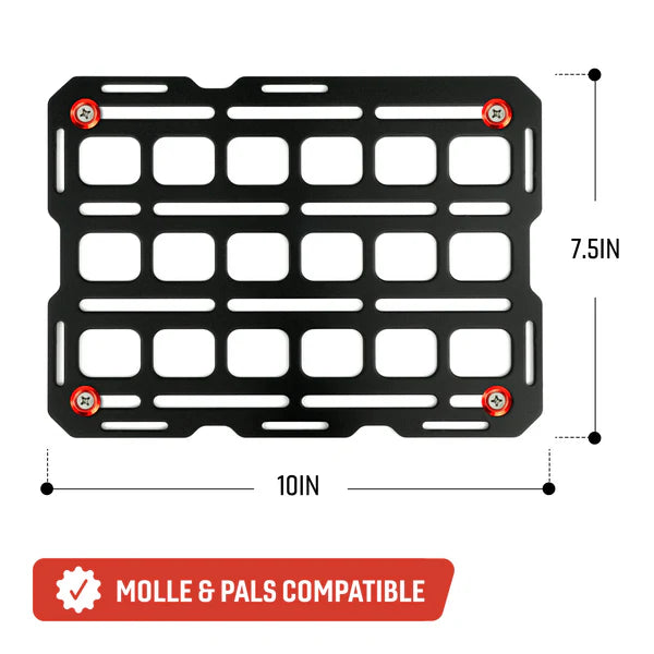 Builtright Industries Center Console MOLLE Tech Plate Kit - Large - Ford Raptor 2017-2025