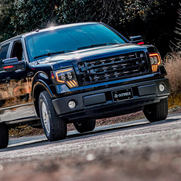 Alpharex 2010-2014 Ford Raptor MKII NOVA-Series LED Projector Headlights Black