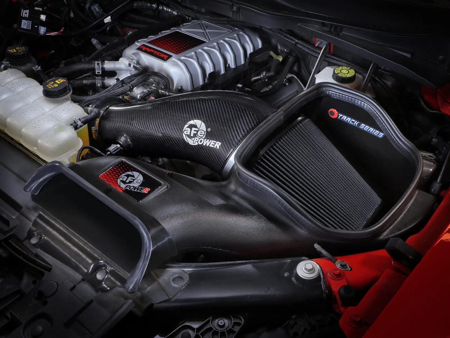 AFE 23-25 Ford Raptor R V8 5.2L Supercharged Track Series Air Intake w/ Black PDS Filter