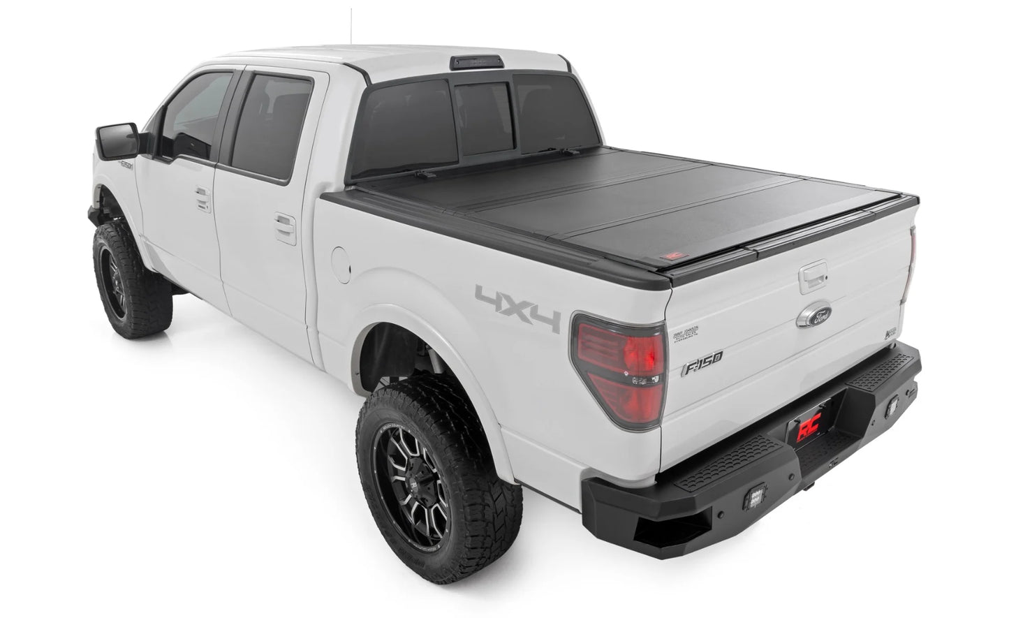 Rough Country Hard Tri-Fold Flip Up Bed Cover - 2010-2014 Ford Raptor