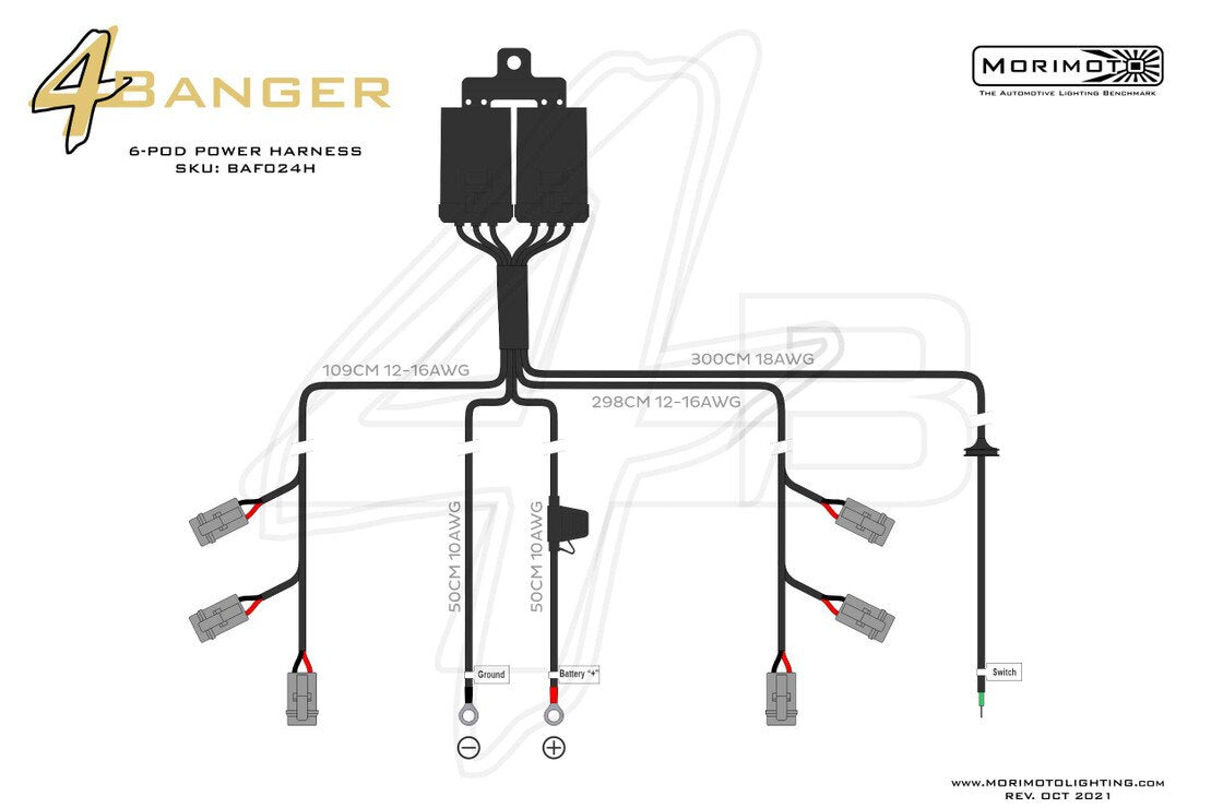 Morimoto 6-Pod Power Harness