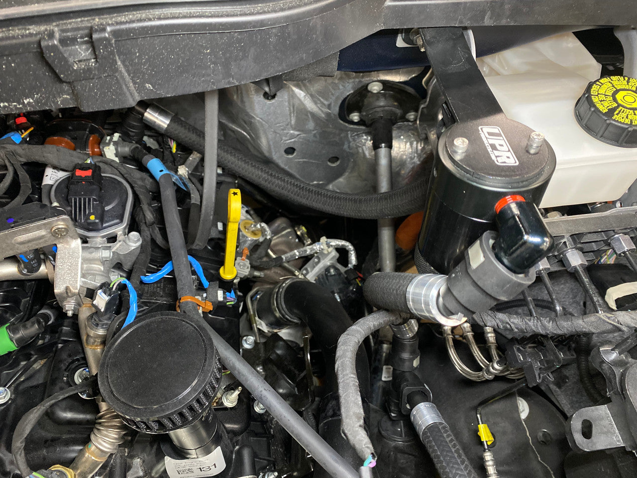 UPR 2021-24 F150 2.7L, 3.5L Ecoboost (including Raptor and 22-24 Expedition) Plug n Play™ Dual Valve Oil Catch Can with CSCC