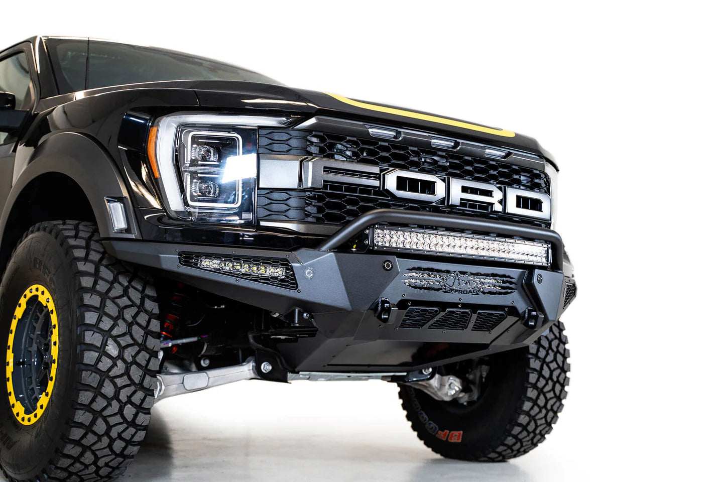 ADD OFFROAD 2021-2024 FORD F-150 RAPTOR/RAPTOR R HONEYBADGER FRONT BUMPER W/ TOP HOOP