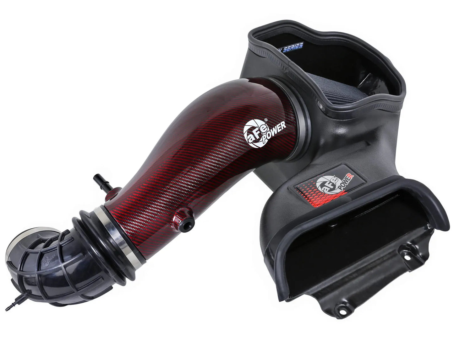AFE 23-25 Ford Raptor R V8 5.2L Supercharged Red Carbon Track Series Air Intake w/ P5R Filter