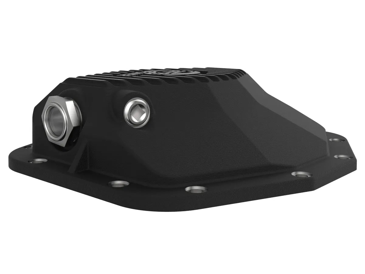 AFE POWER 21-22 Ram1500 TRX Hemi V8 6.2L PRO Series Rear Diff Cover Black w/Machined Fins & Gear Oil