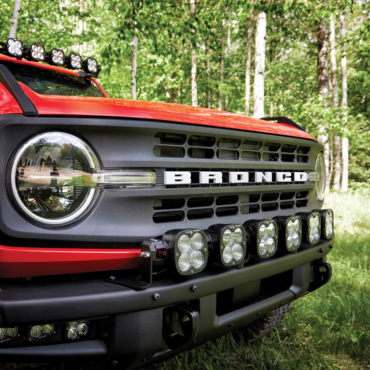Baja Designs 2021+ Ford Bronco/2022+ Bronco Raptor 6 XL Linkable Light Bar For Steel Bumper Mount