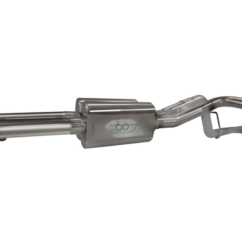 Kooks 11-14 Ford Raptor SVT 6.2L SS Catted Rear Exit Exhaust w/Black Tips