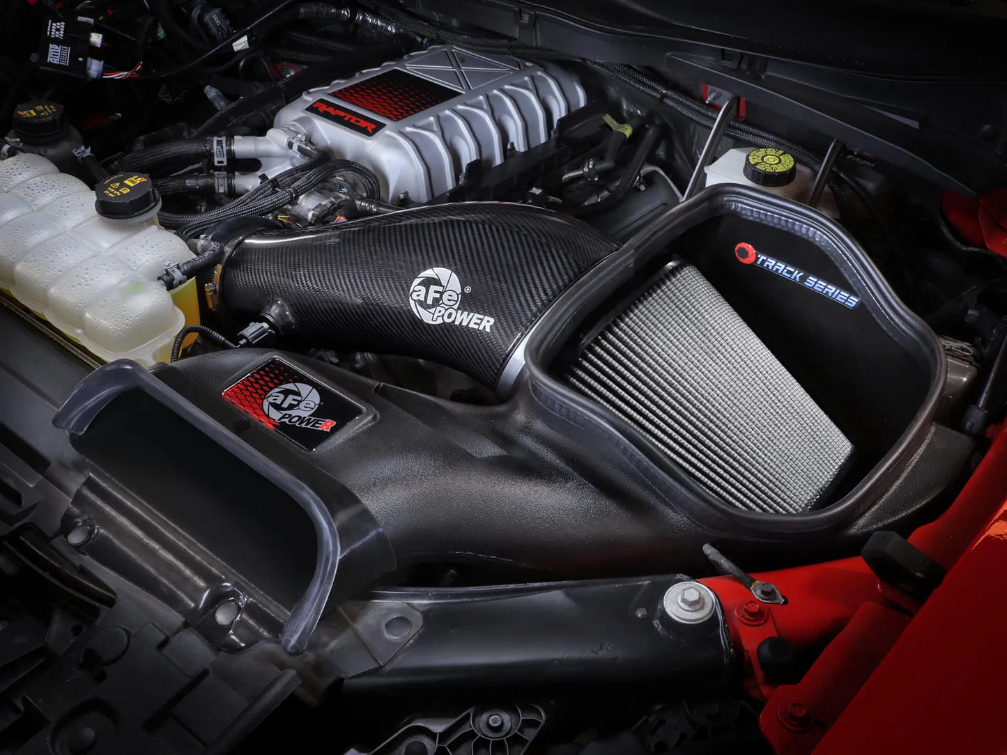 AFE 2023-2026 Ford Raptor R Track Series Carbon Fiber Cold Air Intake System w/ Pro DRY S Filter