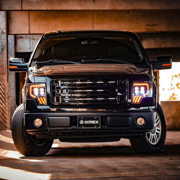 Alpharex 2010-2014 Ford Raptor MKII NOVA-Series LED Projector Headlights Black