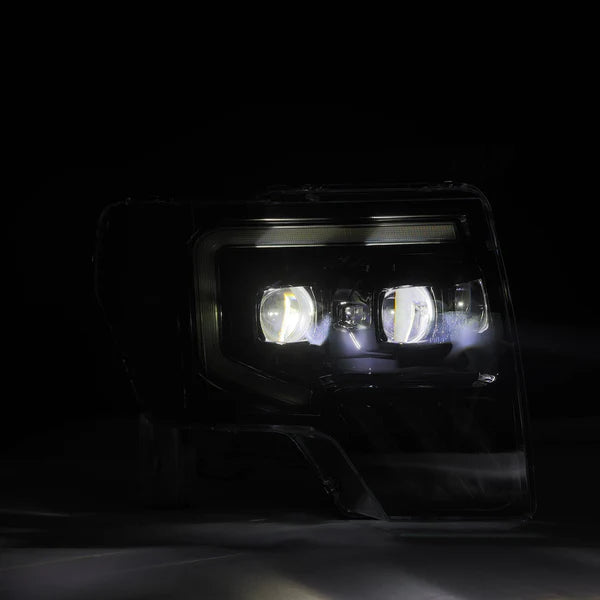 AlphaRex 2010-2014 Ford Raptor MKII LUXX-Series LED Projector Headlights Alpha-Black