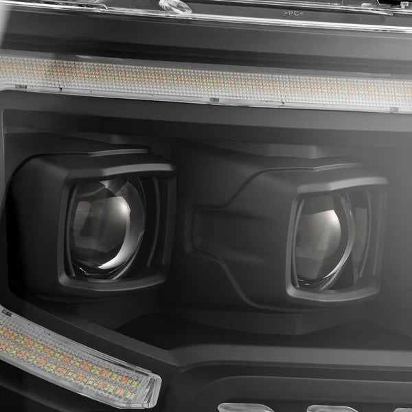 Alpharex 2010-2014 Ford Raptor MKII LUXX-Series LED Projector Headlights Black