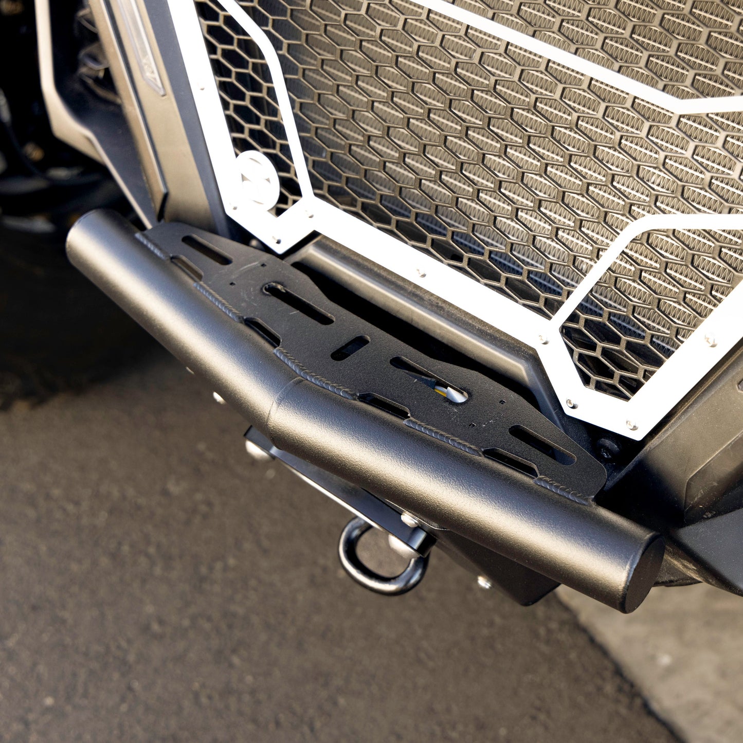 SDR Motorsports Can Am Maverick R Winch Skid Plate Single Tube Front Bumper