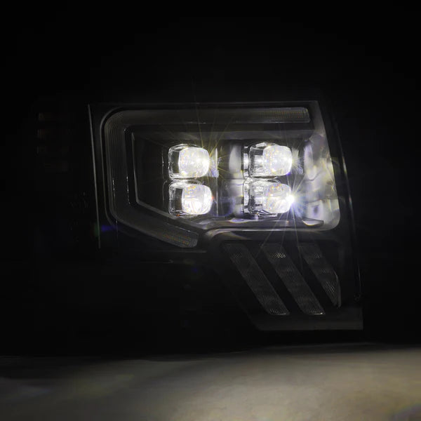 Alpharex 2010-2014 Ford Raptor MKII NOVA-Series LED Projector Headlights Black