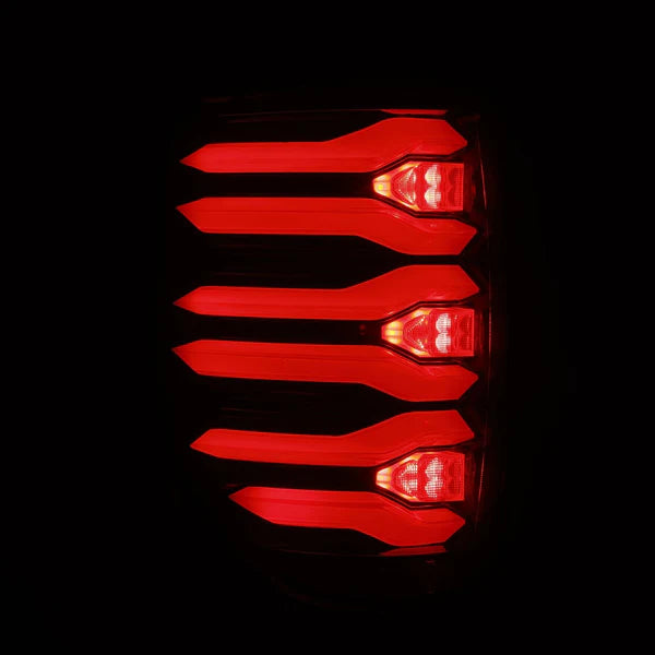 Alpharex 2010-2014 Ford Raptor LUXX-Series LED Tail Lights Black-Red
