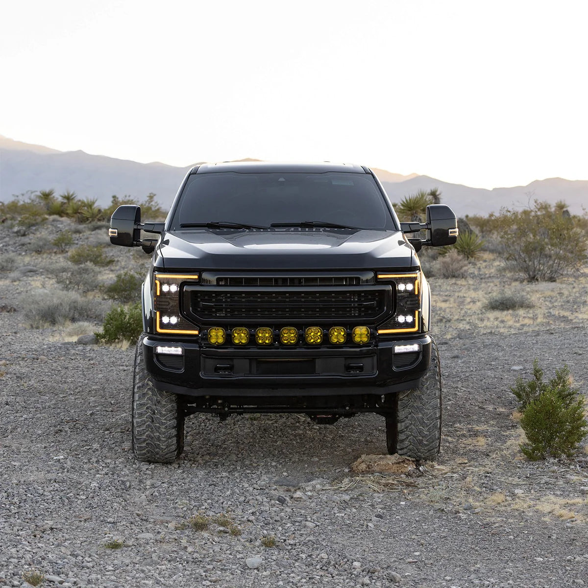 Alpharex 20-22 Ford Super Duty NOVA-Series LED Projector Headlights Alpha-Black