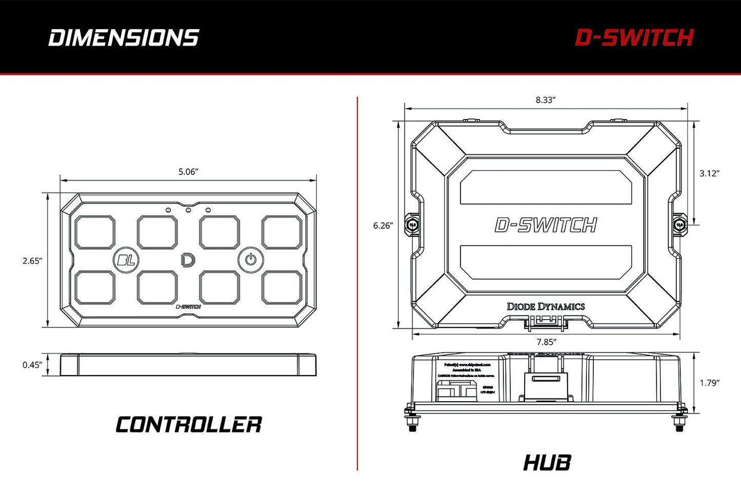 Diode Dynamics Brand Logo Diode Dynamics D-Switch 8-Channel Switch Panel