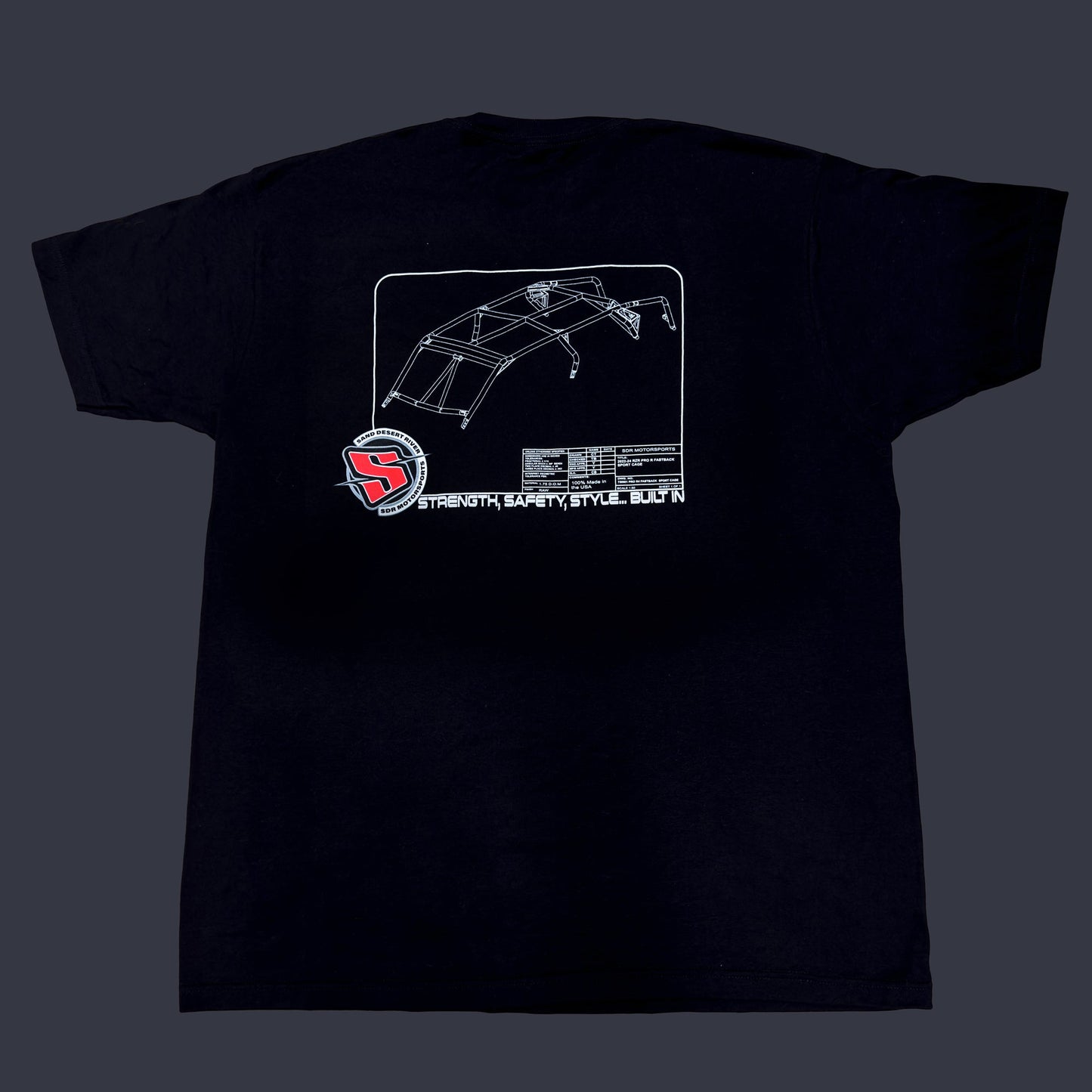 SDR Motorsports Black Cage T-Shirt