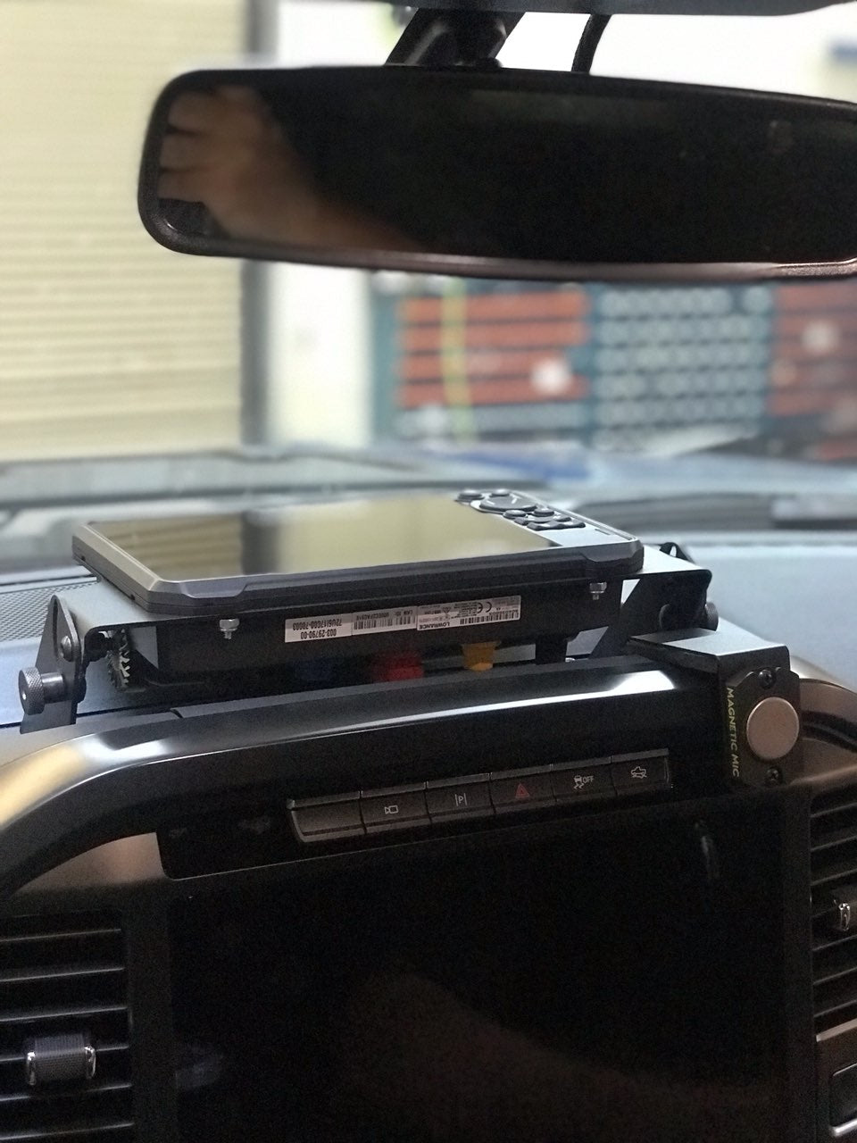 2021 - 2023 F150 and Raptor Center Dash Fold Down GPS mount - HDS7 Carbon