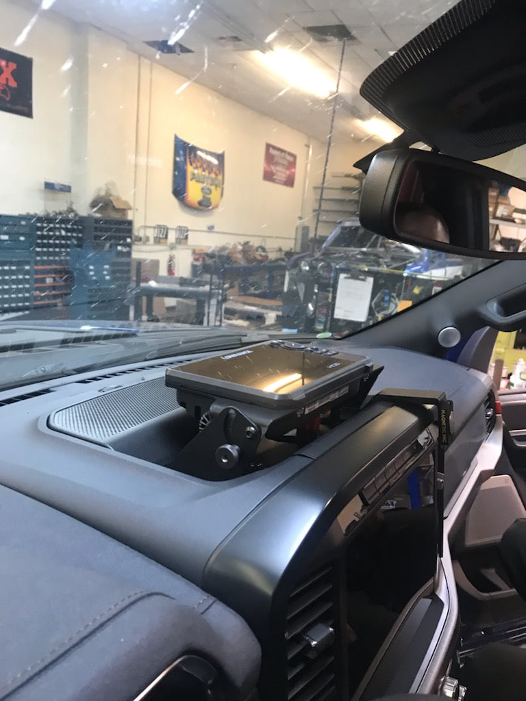 2021 - 2023 F150 and Raptor Center Dash Fold Down GPS mount - HDS7 Carbon
