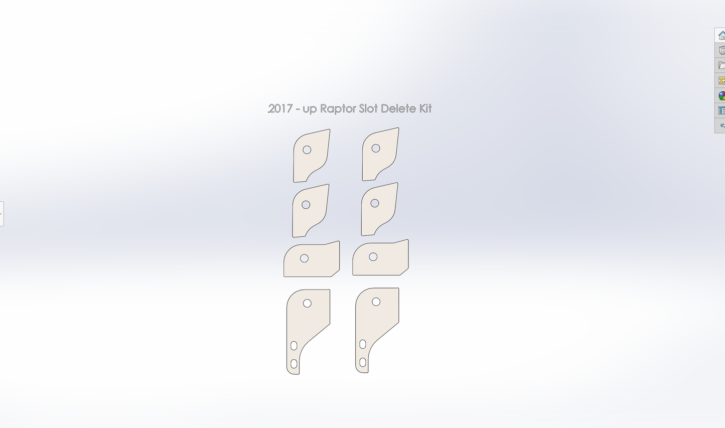 2017 - Up Raptor Lower Arm Slot Delete Weld In Plate Kit